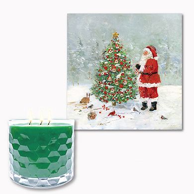 COURTSIDE MARKET Sanctuary Artboard & Evergreen 13.5-oz. Scented Candle Jar Set