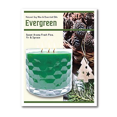 COURTSIDE MARKET Eat Drink Be Merry Wall Art & Evergreen 13.5-oz. Scented Candle Jar Set