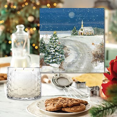 COURTSIDE MARKET Winter Spirit Wall Art & Snickerdoodle 13.5-oz. Scented Candle Jar Set