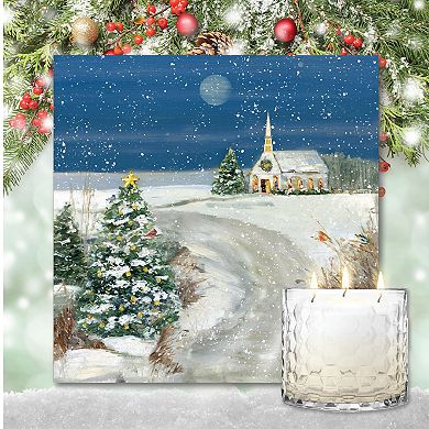 COURTSIDE MARKET Winter Spirit Wall Art & Snickerdoodle 13.5-oz. Scented Candle Jar Set