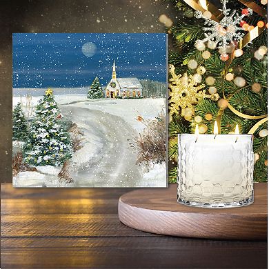 COURTSIDE MARKET Winter Spirit Wall Art & Snickerdoodle 13.5-oz. Scented Candle Jar Set