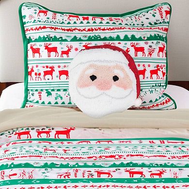 C&F Home Santa Claus Round Throw Pillow