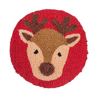 C&F Home Reindeer Round Christmas Throw Pillow