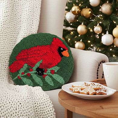 C&F Home Cardinal Round Christmas Throw Pillow