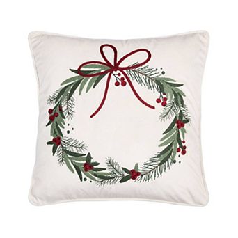 C&F Home Christmas Wreath Decorative Throw Pillow