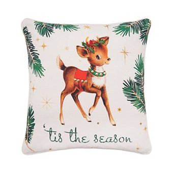 C&F Home Vintage Reindeer Decorative Throw Pillow