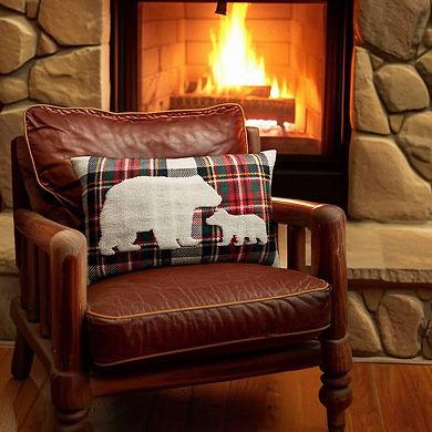 C&F Home Tartan Bears Decorative Throw Pillow