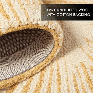 Nicole Miller New York Kendall Fluted Geo Handcrafted Wool Area Rug