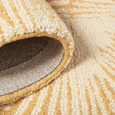 Nicole Miller New York Kendall Fluted Geo Handcrafted Wool Area Rug