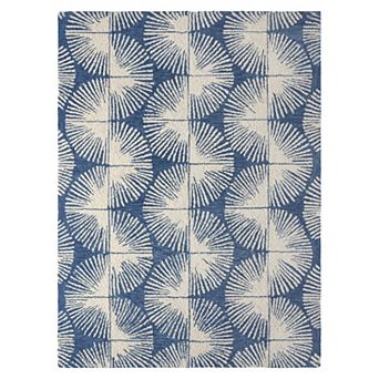 Nicole Miller New York Kendall Fluted Geo Handcrafted Wool Area Rug