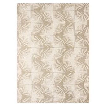 Nicole Miller New York Kendall Fluted Geo Handcrafted Wool Area Rug