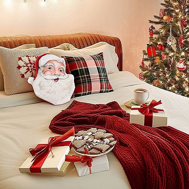 C&F Home Vintage Santa Claus Shaped Christmas Throw Pillow