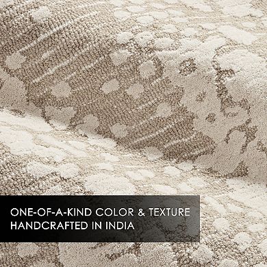 Nicole Miller New York Mod Weave Abstract Knotted Texture Wool Rug