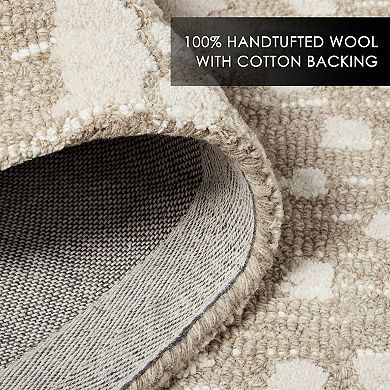 Nicole Miller New York Mod Weave Abstract Knotted Texture Wool Rug