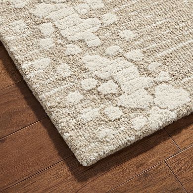 Nicole Miller New York Mod Weave Abstract Knotted Texture Wool Rug