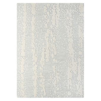 Nicole Miller New York Mod Weave Abstract Knotted Texture Wool Area Rug