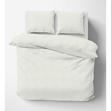 Pointehaven Brushed Soft Cotton Flannel Oversized Duvet Cover Set With Shams