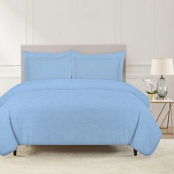 Pointehaven Brushed Soft Cotton Flannel Oversized Duvet Cover Set With Shams