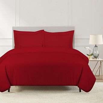 Pointehaven Brushed Soft Cotton Flannel Oversized Duvet Cover Set With Shams