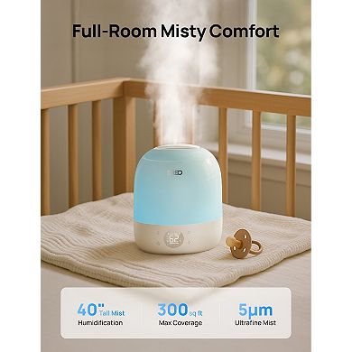 DREO 3L Ultrasonic Cool Mist Humidifier for Baby Care