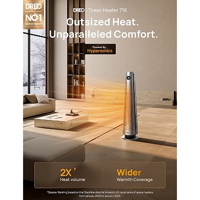 DREO 30-Inch Ceramic Convection Tower Heater