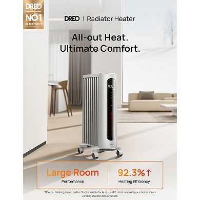 DREO 26.6-Inch Oil Filled Radiator Heater