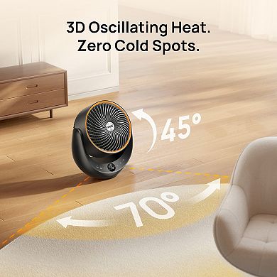 DREO 13-inch Portable 3D Oscillating Table Heater