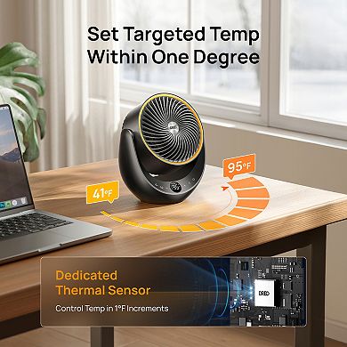 DREO 13-inch Portable 3D Oscillating Table Heater