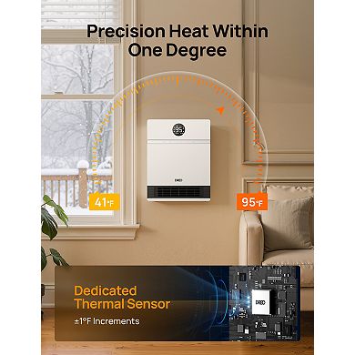 DREO Smart Wall Mount Ceramic Heater