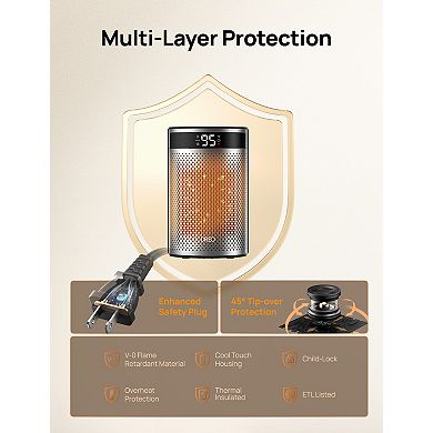 DREO 9.8-Inch Portable Compact Space Heater