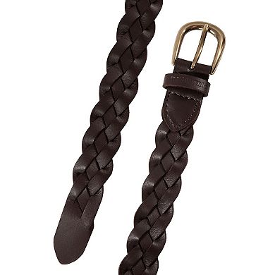 Women's Eddie Bauer Thin Braided Leather Belt