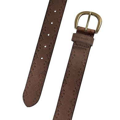 Women's Eddie Bauer Tooled Geo Pattern Leather Belt