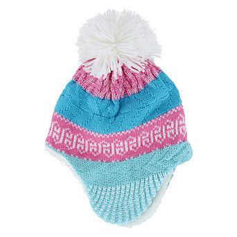 Grand Sierra Toddler (2-4) Lined Striped Winter Hat with Ear Flaps