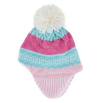 Grand Sierra Toddler (2-4) Lined Striped Winter Hat with Ear Flaps