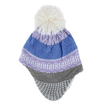 Grand Sierra Toddler (2-4) Lined Striped Winter Hat with Ear Flaps