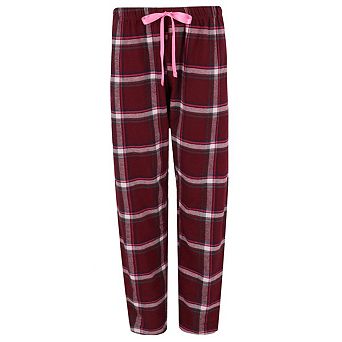 Bottoms Out Women's Plaid Flannel Open Bottom Pants