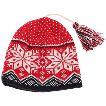 ClimaZer0 Women's Heavyweight Snowflake Winter Beanie Hat