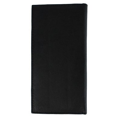 CTM Classic Leather Checkbook Cover with Stitched Cross