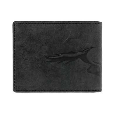 American Bison Men's Leather Horse Embossed Bifold Wallet