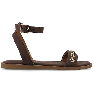 Journee Women's Primrose Ankle Strap Flat Sandals