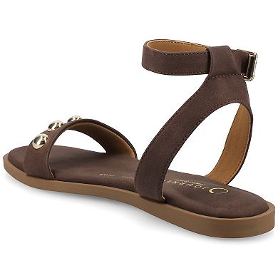 Journee Women's Primrose Ankle Strap Flat Sandals