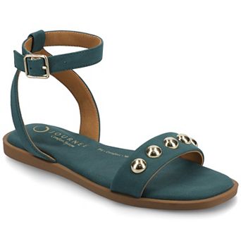 Journee Women's Primrose Ankle Strap Flat Sandals