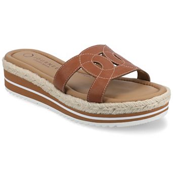 Journee Women's Rosalinda Slip-On Wedge Sandals
