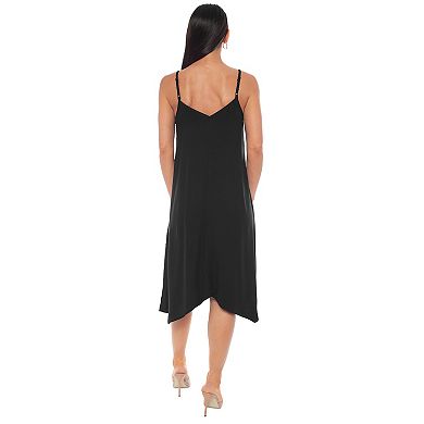 Juniors' bebe V-Neck A-Line Hanky Dress