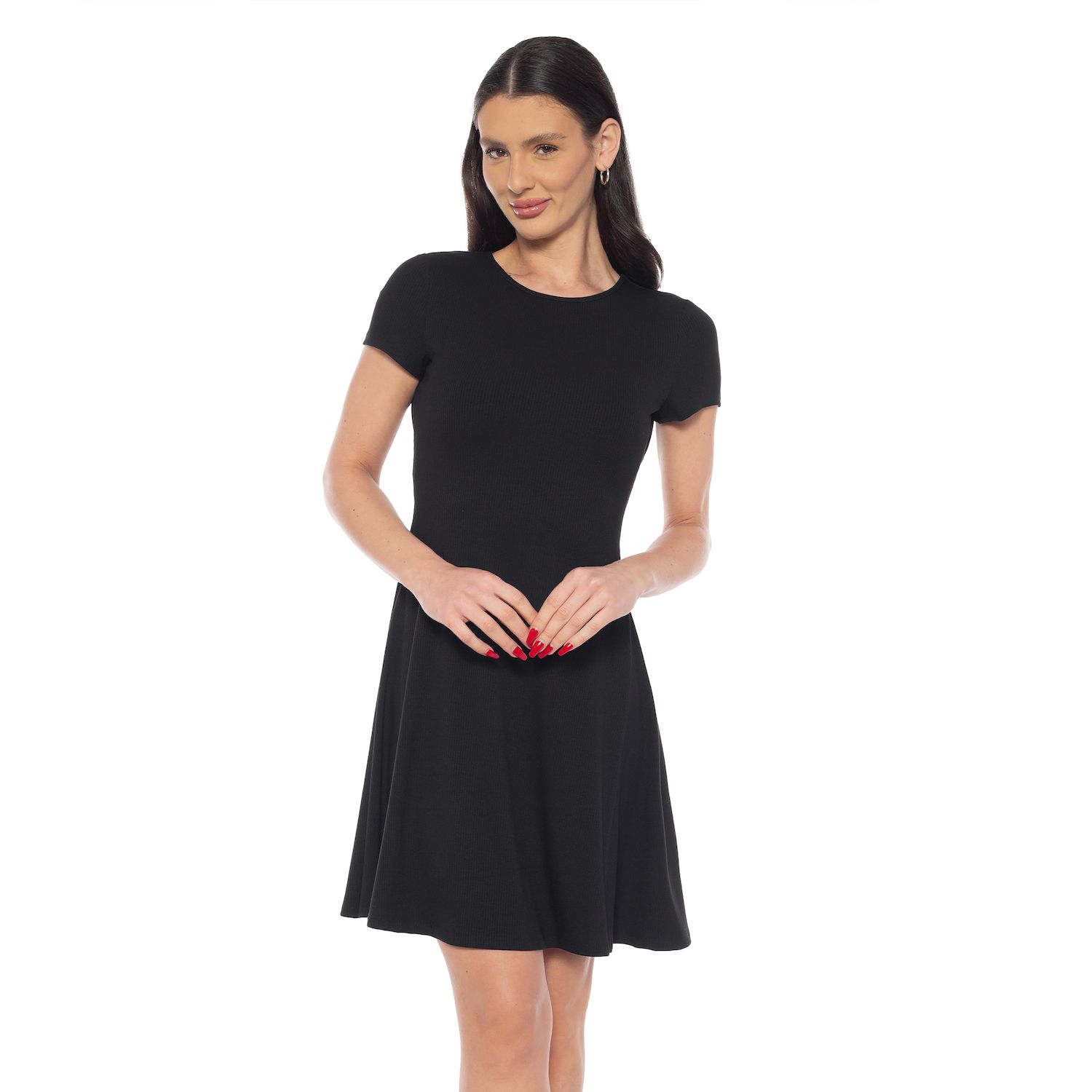 Женские платья bebe Juniors' bebe Rib T-Shirt Godet Dress