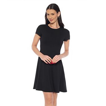 Juniors' bebe Rib T-Shirt Godet Dress