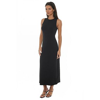 Juniors' bebe Rib A-Line Maxi Dress