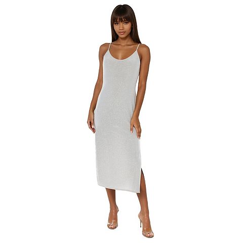 Женские платья bebe Women's bebe Metallic Bodycon Maxi Dress