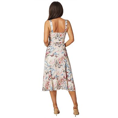 Women's bebe Sweetheart Fit & Flare Midi Dress