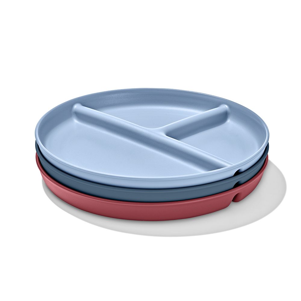 OXO Tot Stackable Divided Plates 3-pk. Baby Tableware